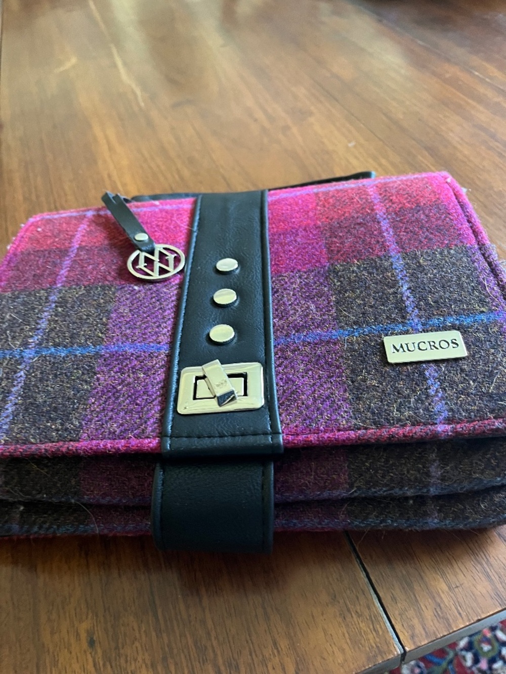 Micros plaid shoulder bag